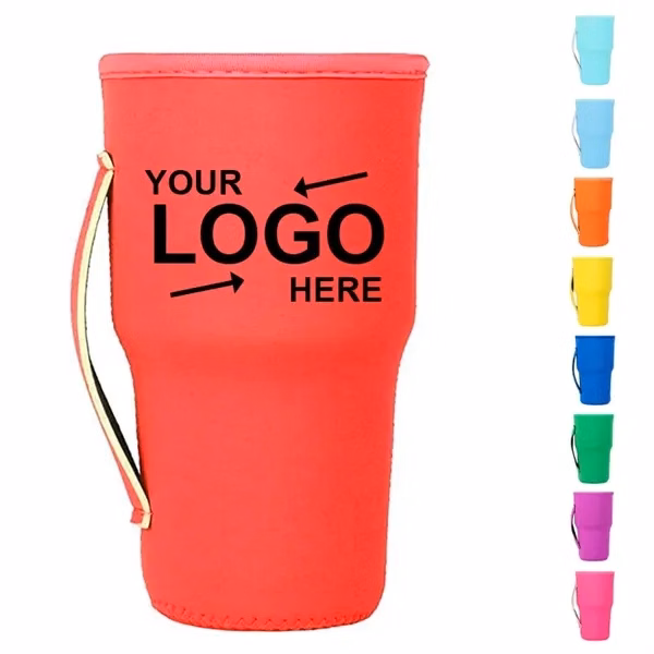 Custom Neoprene 30 oz Tumbler Sleeve — Full-Color Thermal Drinkware Promo