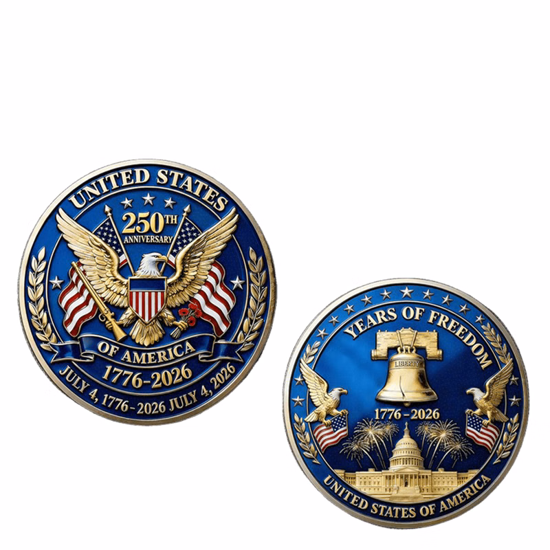 Semiquincentennial 3D Challenge Coin