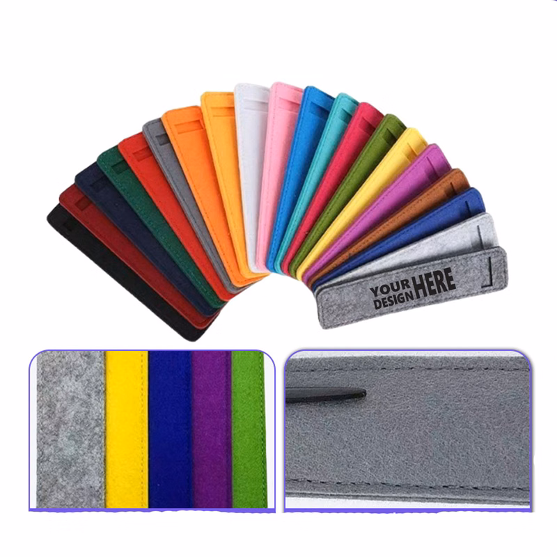 Solid Color Felt Stationery Storage Pouch
