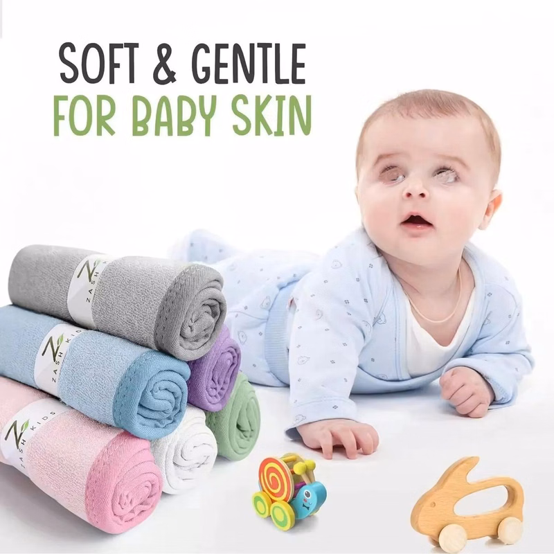 Bamboo Fiber Baby Washcloth Towel Set