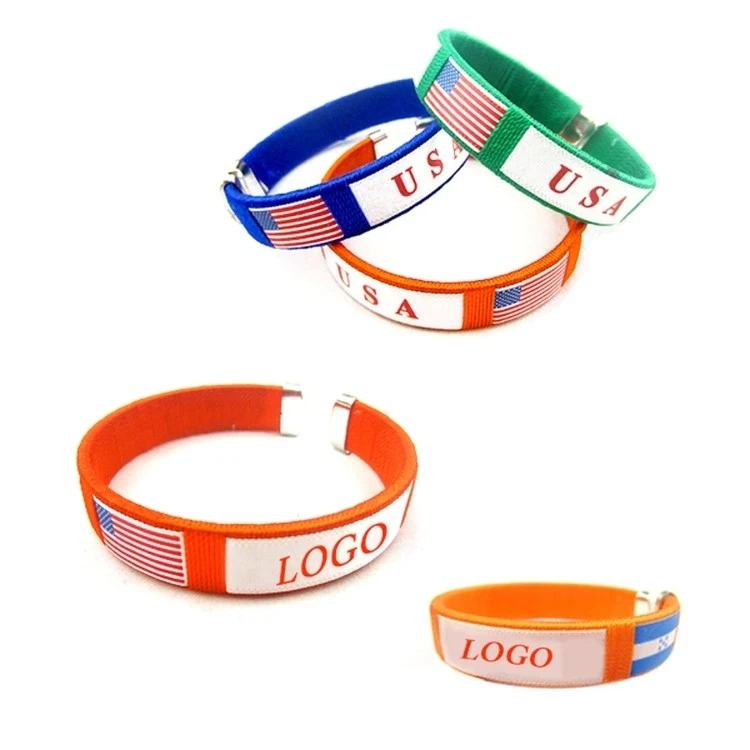 Fashion Open Woven Logo Printed Bracelet 1