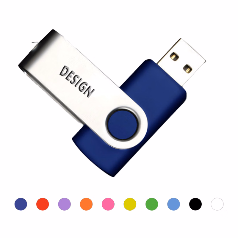 Metal Swivel USB Flash Drive With Custom Logo