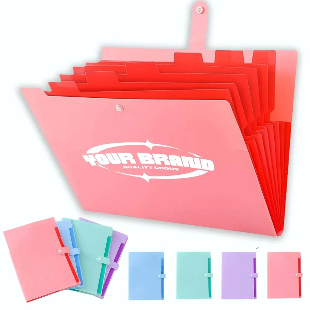 5 Pockets Expandable File Organizer Folder Organ Bag 1
