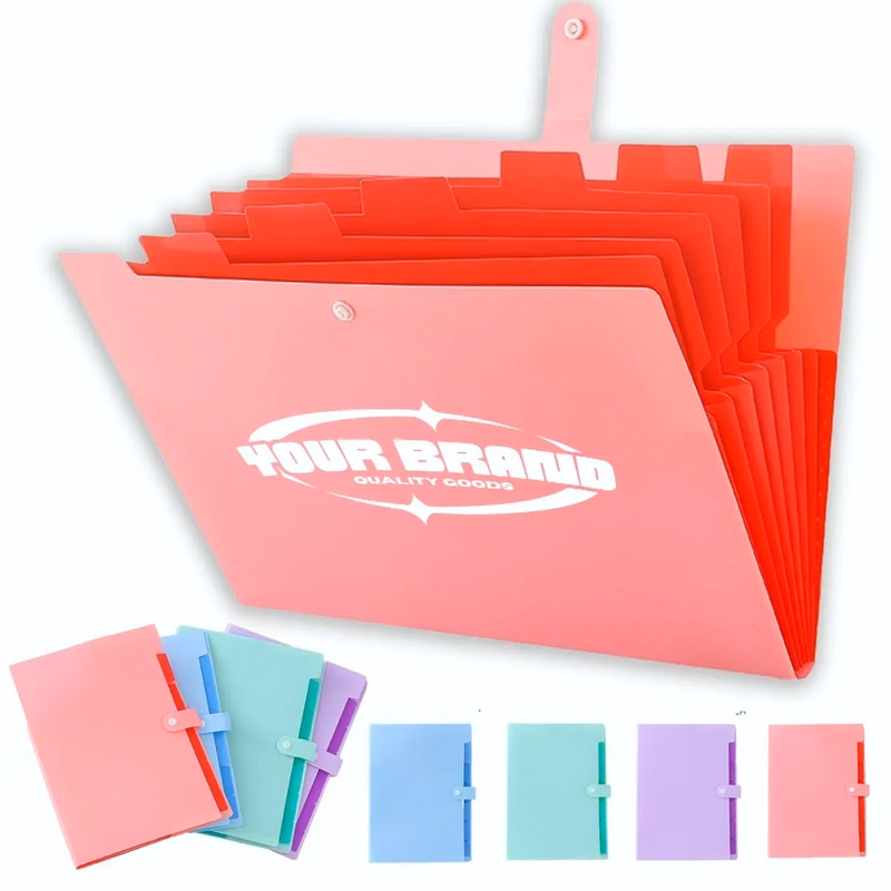 5 Pockets Expandable File Organizer Folder Organ Bag
