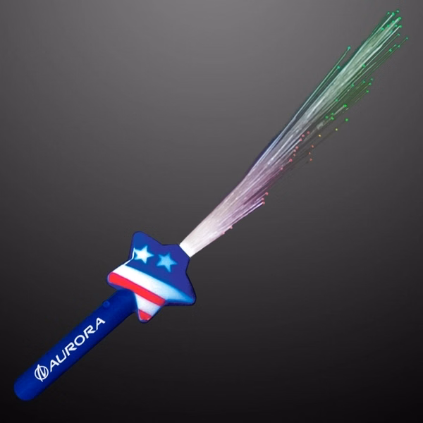 Fiber Optic Stars & Stripes Wands