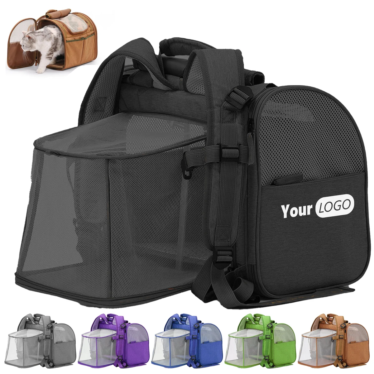 Oxford Portable Pet Backpack For Outdoor Use 1