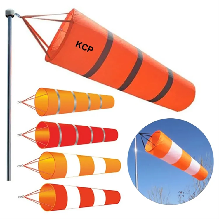 Airport Windsock with Reflective Belts 1