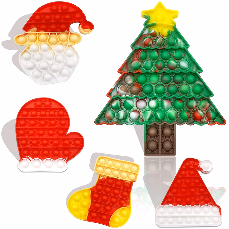 Push Bubble Pops Fidget Sensory Antistress Kid Christmas Toy