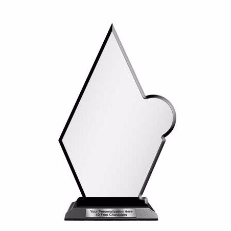 Blank Wood Trophy: 8" Quasar with Wood Base.