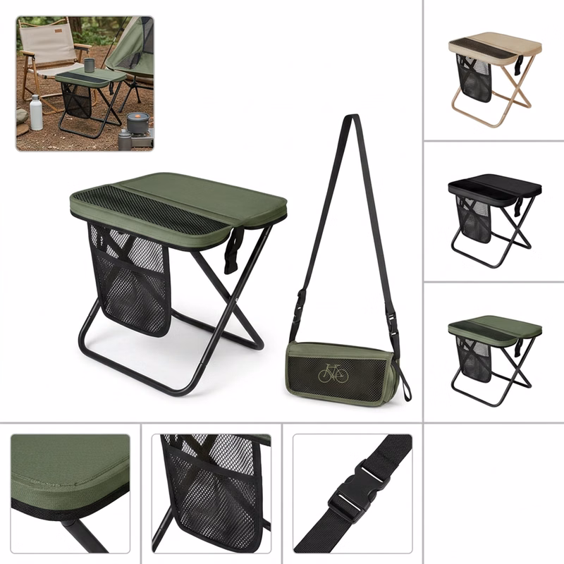 Portable Steel Frame Foldable Travel Stool