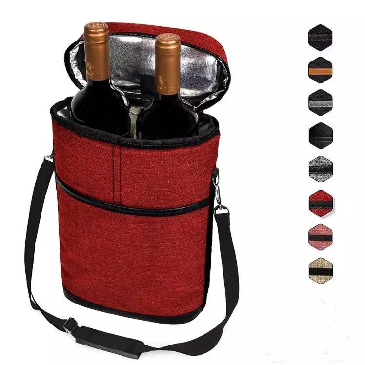 2 Bottle Wine Tote Carrier Cooler Bag 1