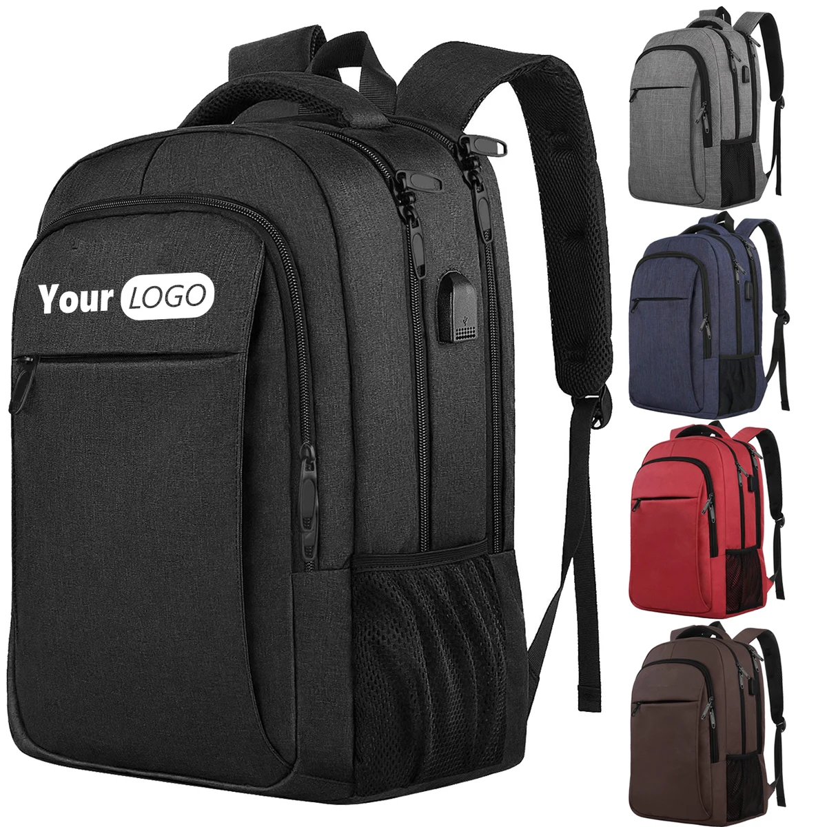 Business Anti Theft Laptop Backpack with USB Charging Port 1