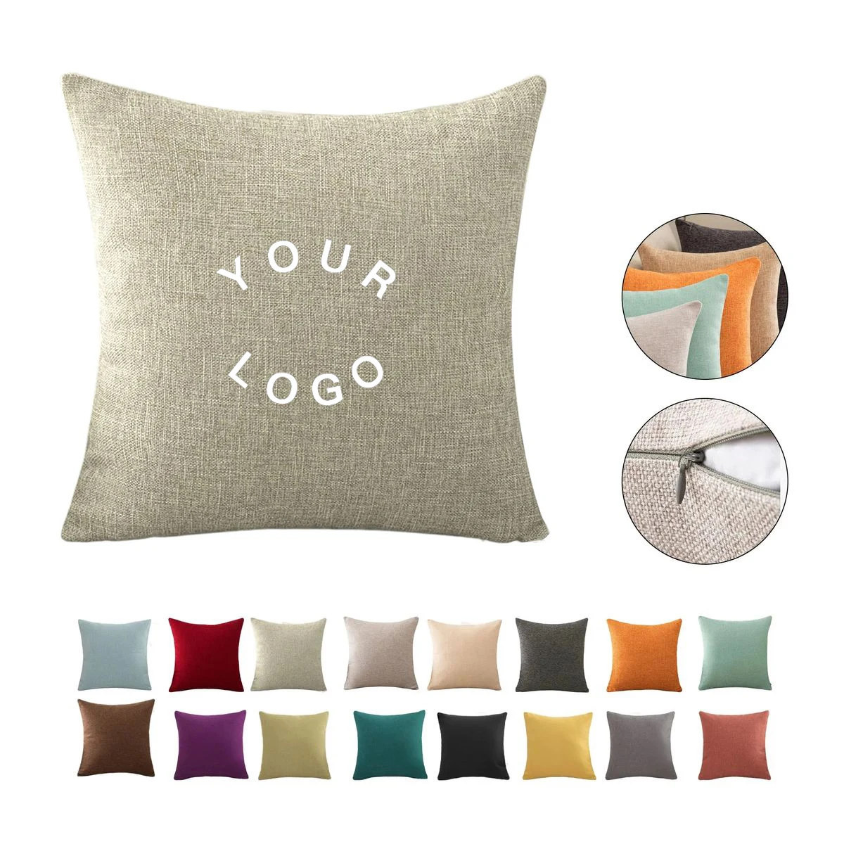 Breathable Linen Cushion Cover 18 Inch for Home Decor 1