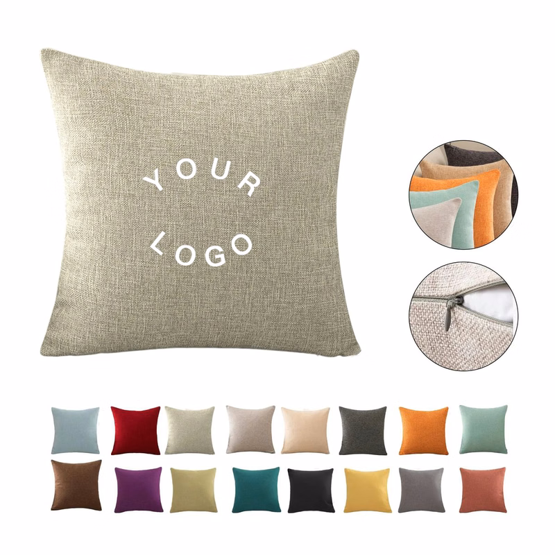 Breathable Linen Cushion Cover 18 Inch for Home Decor