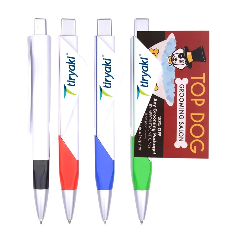 Plastic Pen w/ Business Card Holder 1