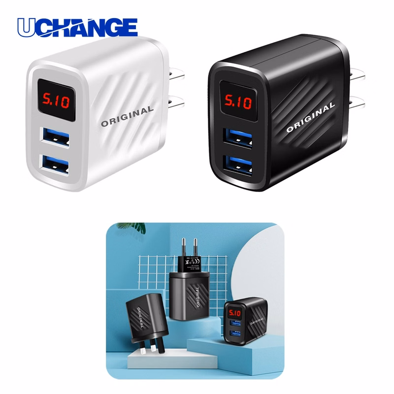 Two-Port Wall Charger with Digital Display
