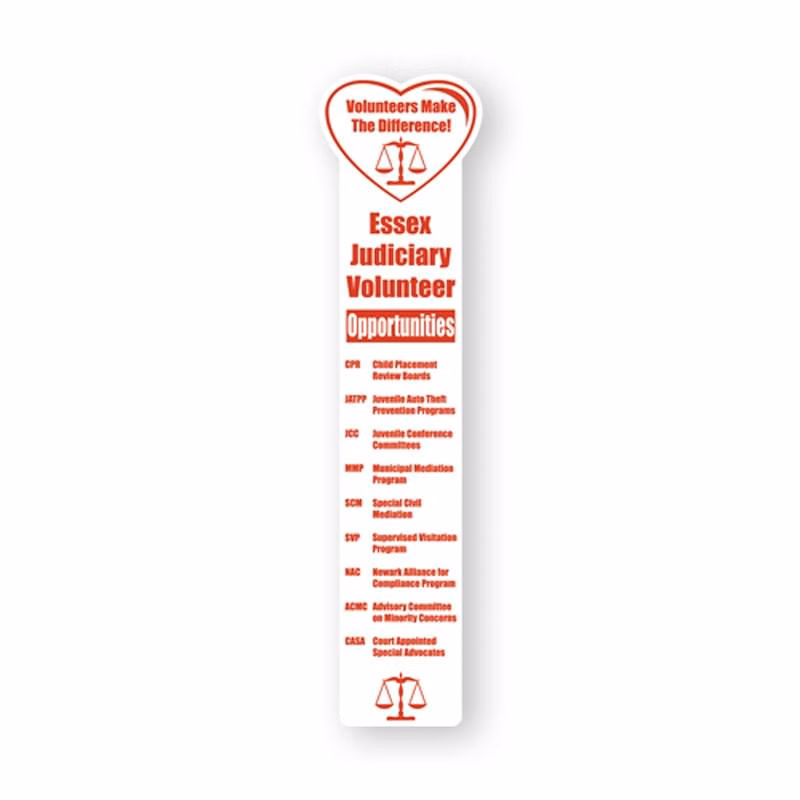 Bookmark - 2"X8" Heart Top Custom Printed Bookmarks
