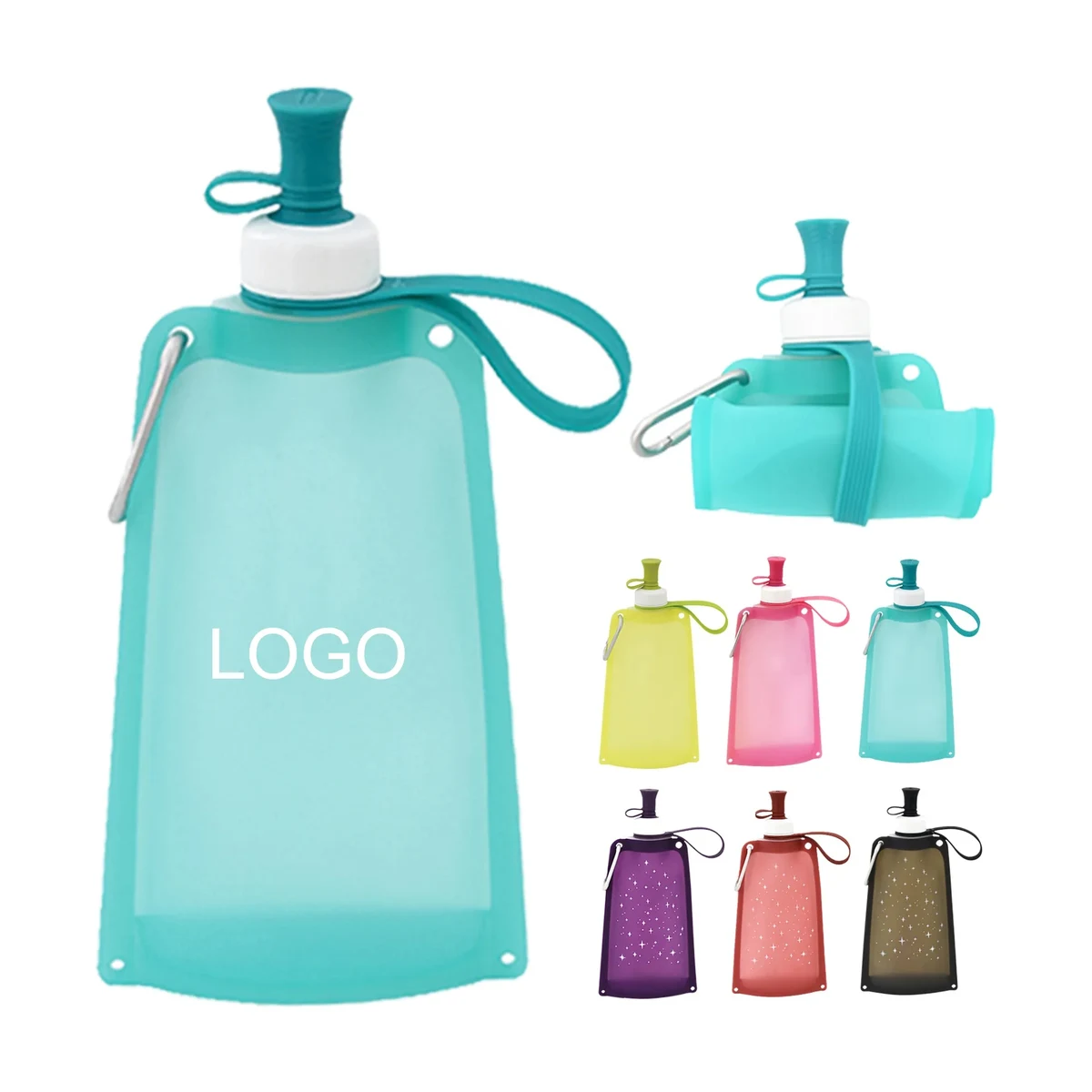 550ml Outdoor Portable Silicone Water Bag 1