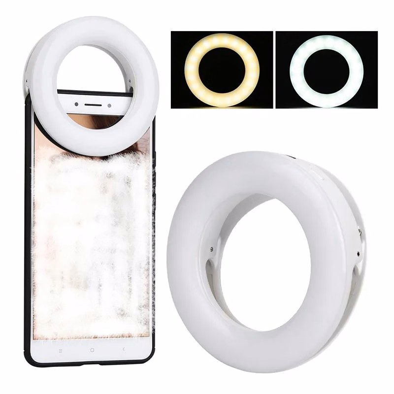 Clip on Ring Light Rechargeable Selfie Fill Lamp