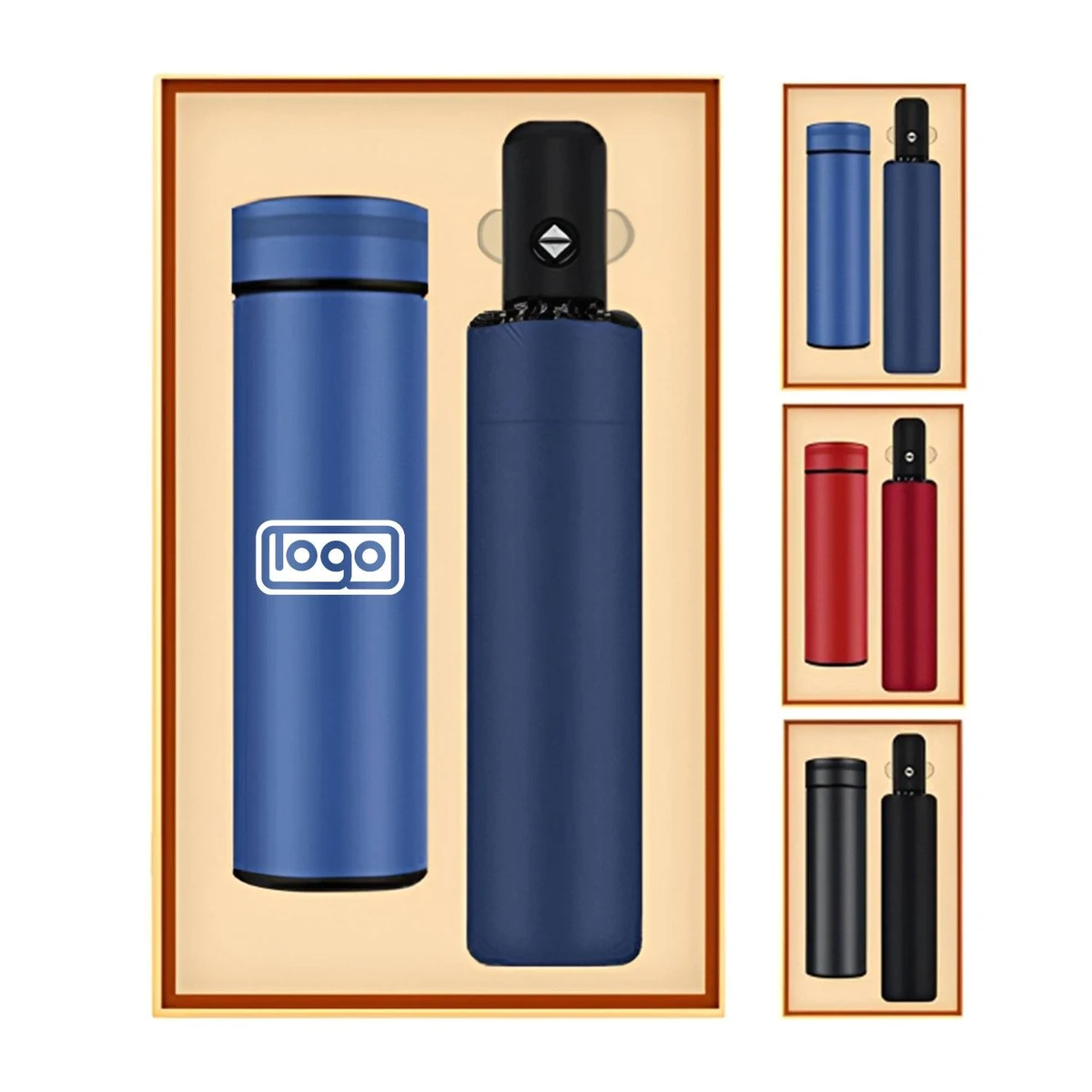 2-in-1 High Quality Umbrella and Thermos Business Gift Set 1