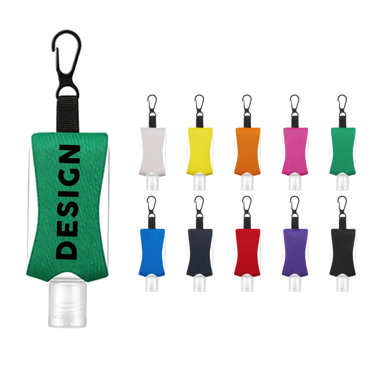Travel Hand Sanitizer Clip-On Neoprene Sleeve Cover 1