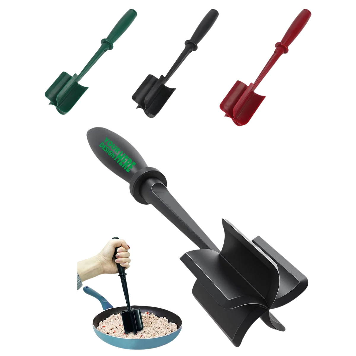 5 Curved Blades Ground Beef Smasher Durable MOQ50 1