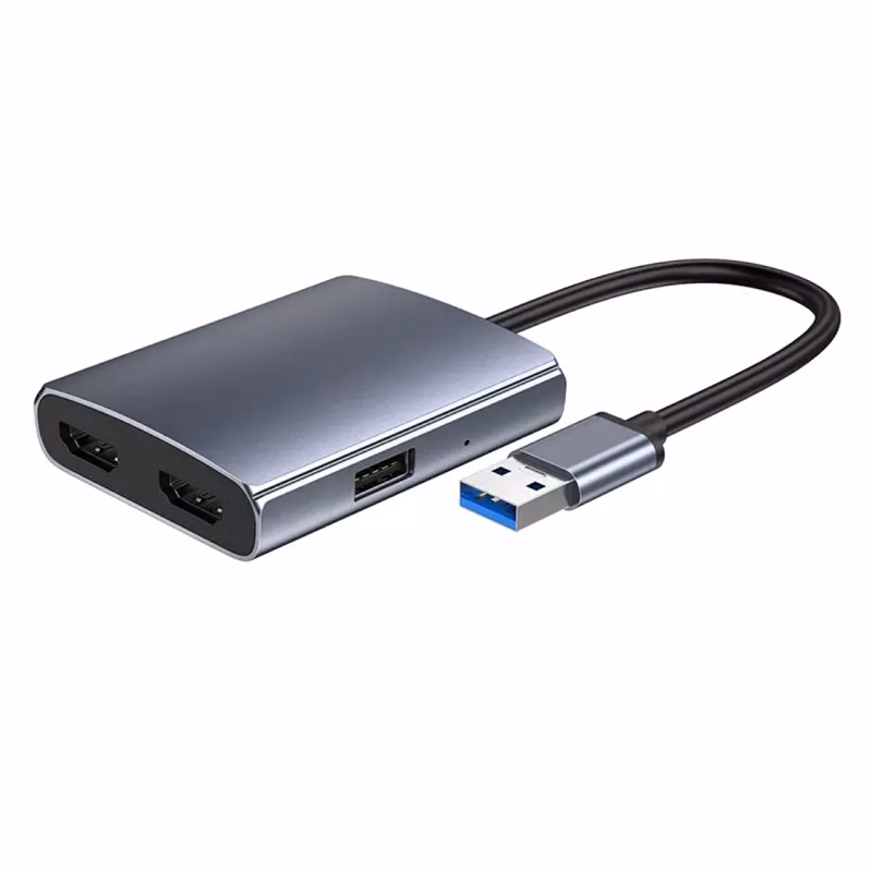 Dual HDMI USB Hub Adapter