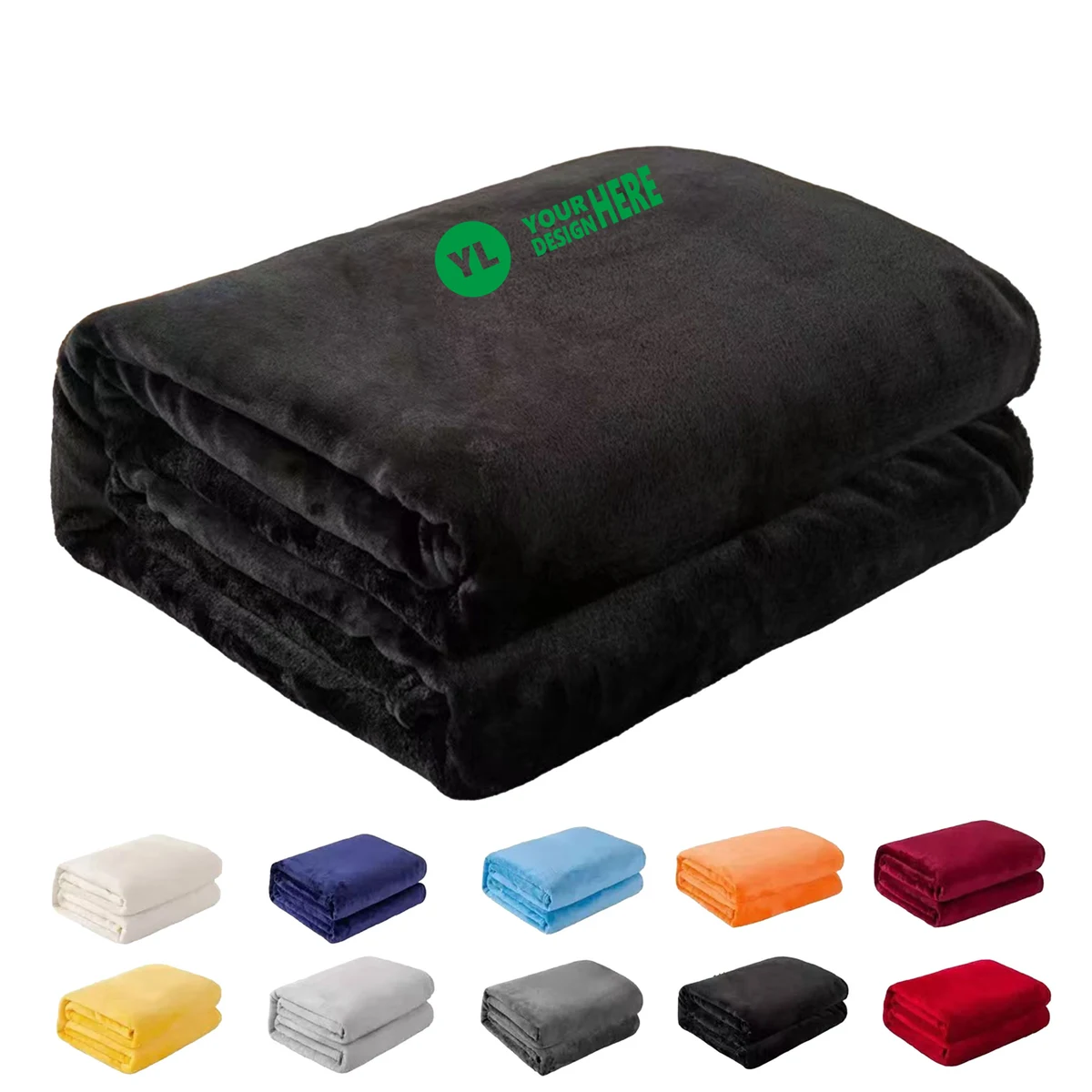 Versatile 200GSM Solid Fleece Sofa Blanket 1