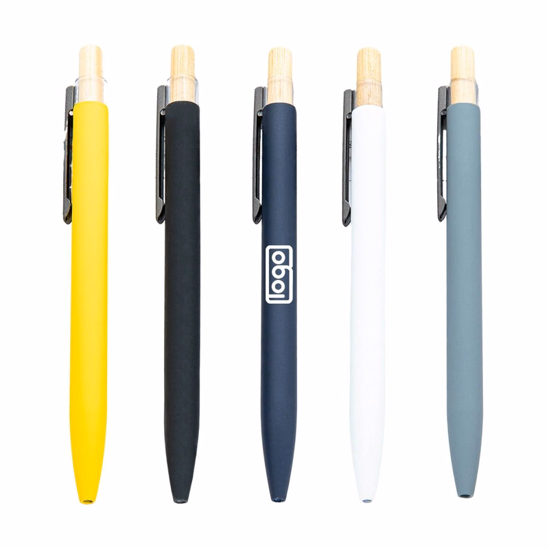 Bamboo Cap Retractable Ballpoint Pen
