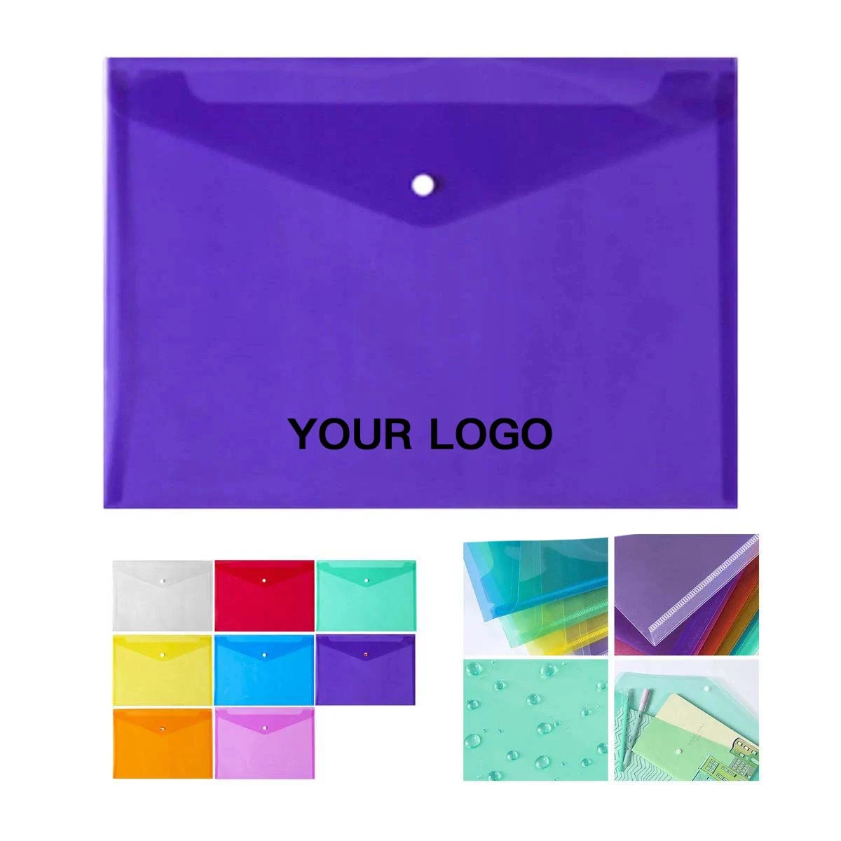 Clear PP File Folder with Snap Closure Durable 1