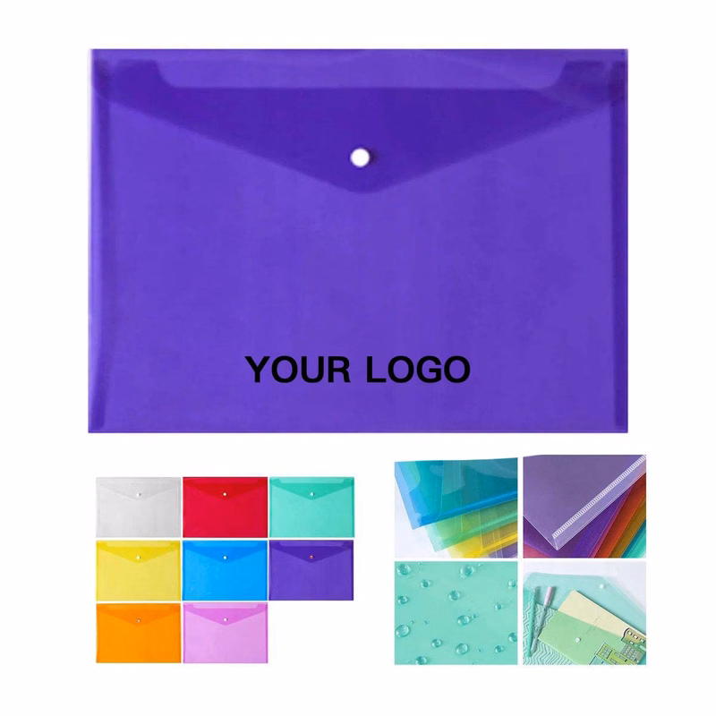 Clear PP File Folder with Snap Closure Durable