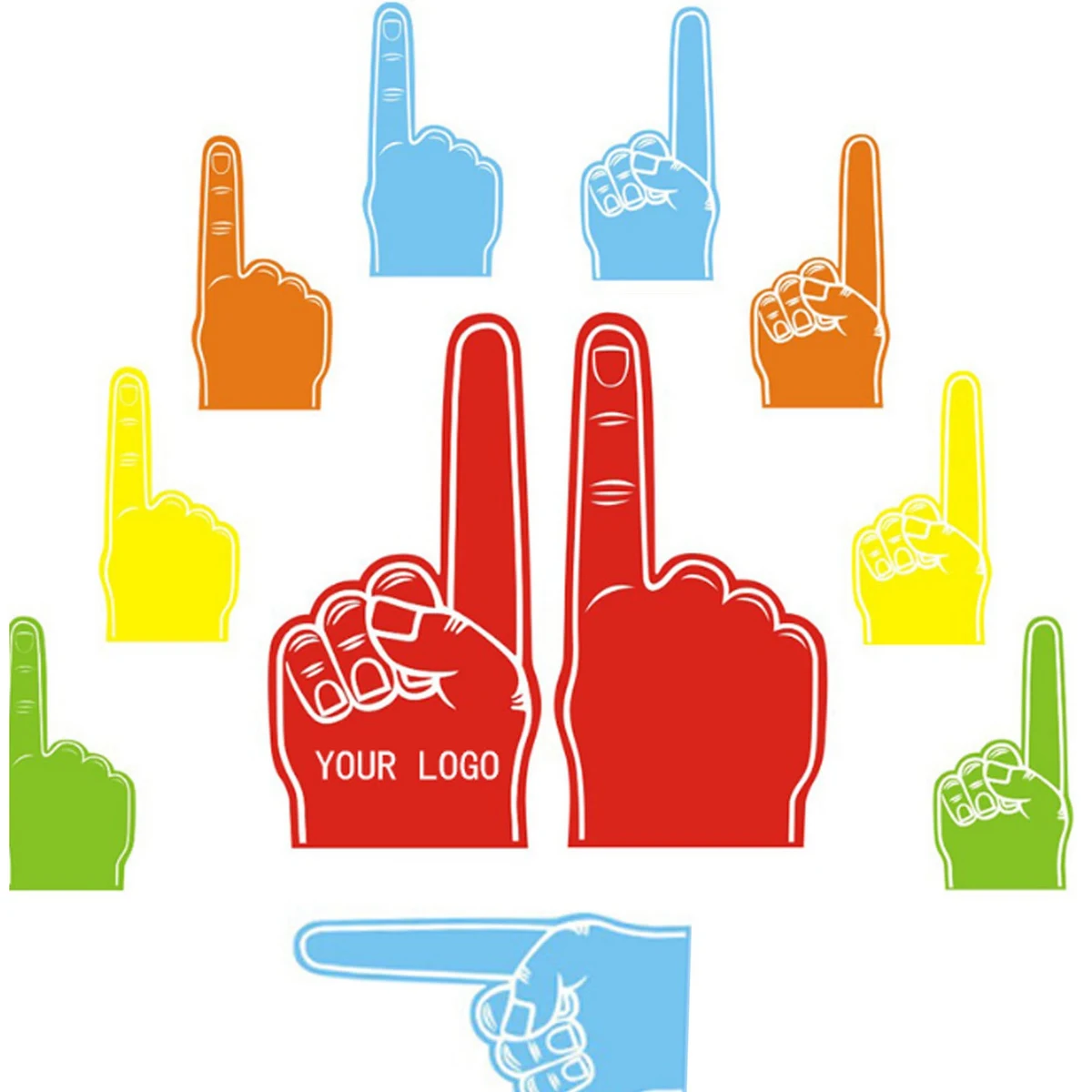 Foam Cheer Fingers Gloves 1