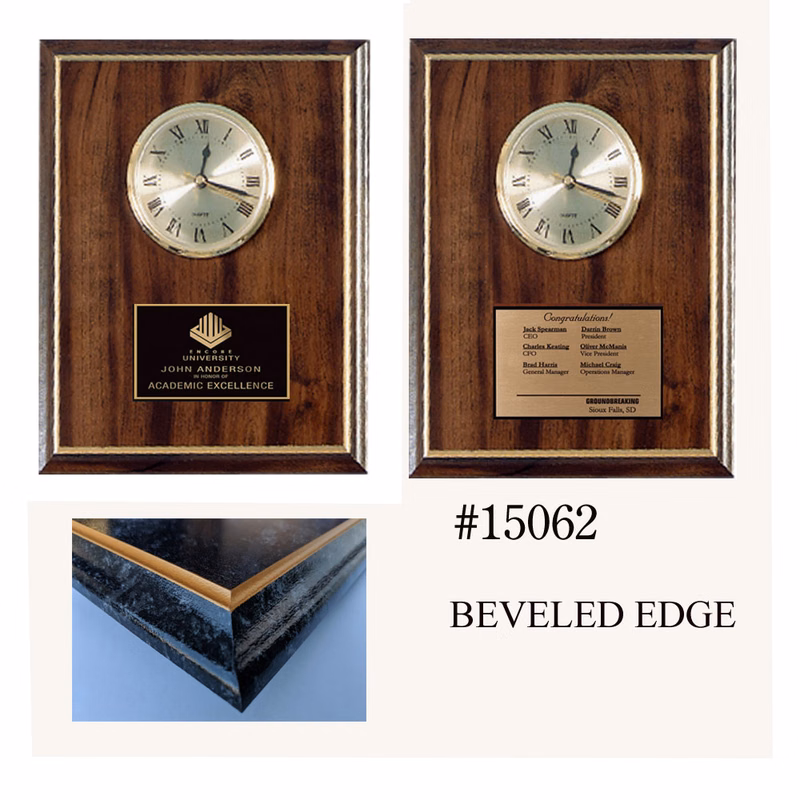 Cherry Finish Clock Plaque