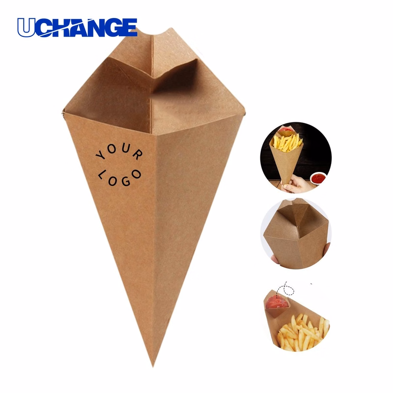 Kraft Paper Food Cone Holder Tool