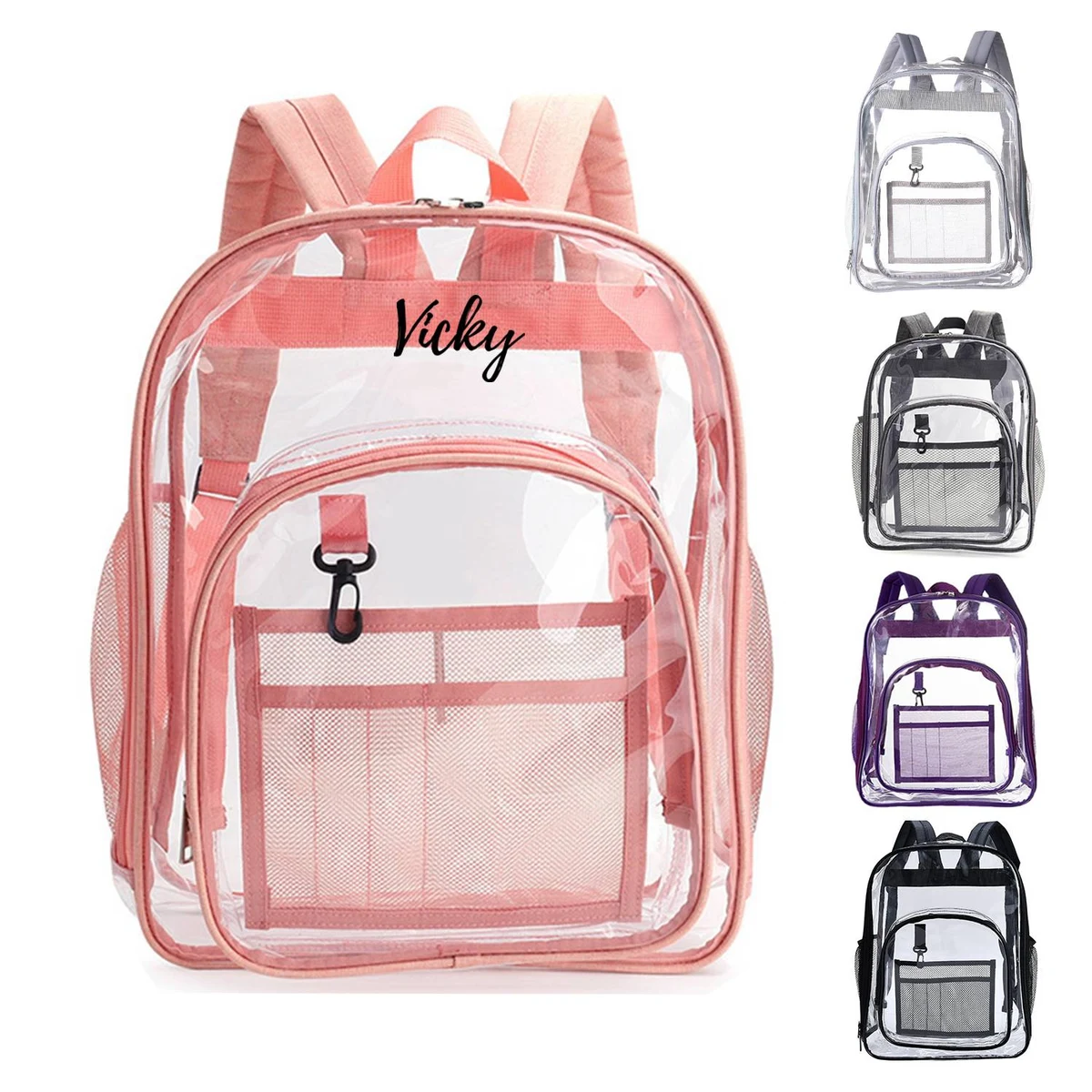 Clear PVC Transparent Backpack 1