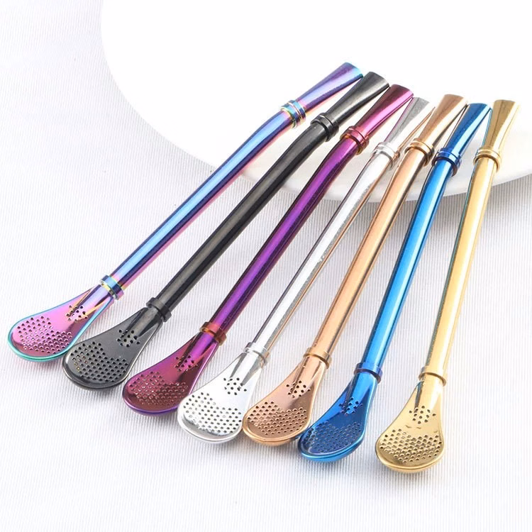 Stainless Steel Straw Filter Spoon