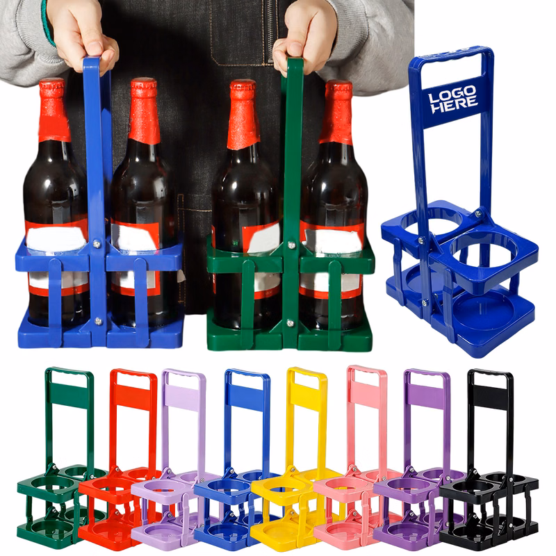 Plastic 2-Bottle Foldable Beer Carrier