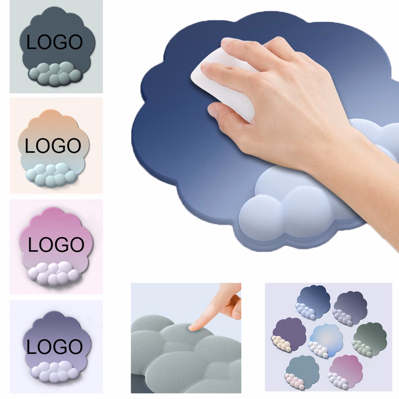 Memory Foam Leica Cloth Wrist Support Mouse Pad