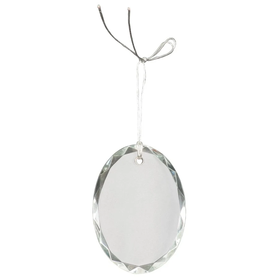 3" Crystal Oval Facet Ornament 1