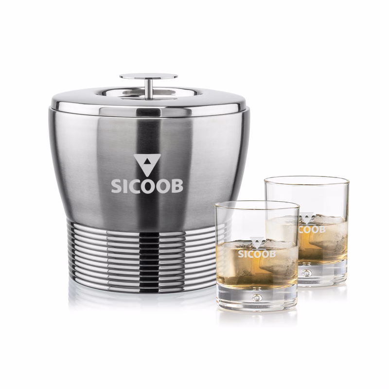 Genoa Ice Bucket & Bastia On-the-Rocks Set