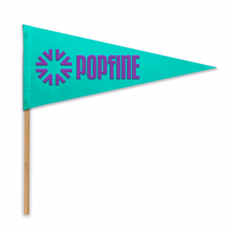 4" x 10" Acrylic Felt Pennant with Wood Pole - Silk Screen