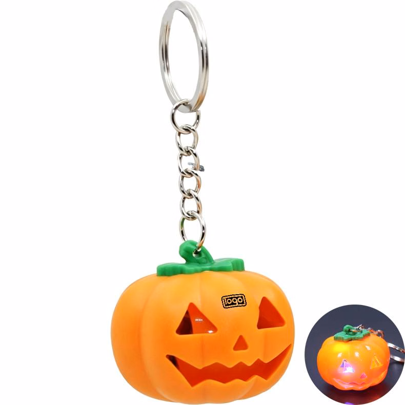 LED Halloween Pumpkin Light Keychain