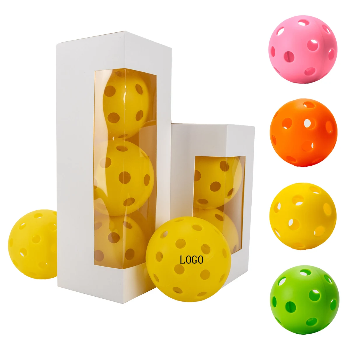 3" Durable TPE 26-Hole Custom Pickleball Balls 1