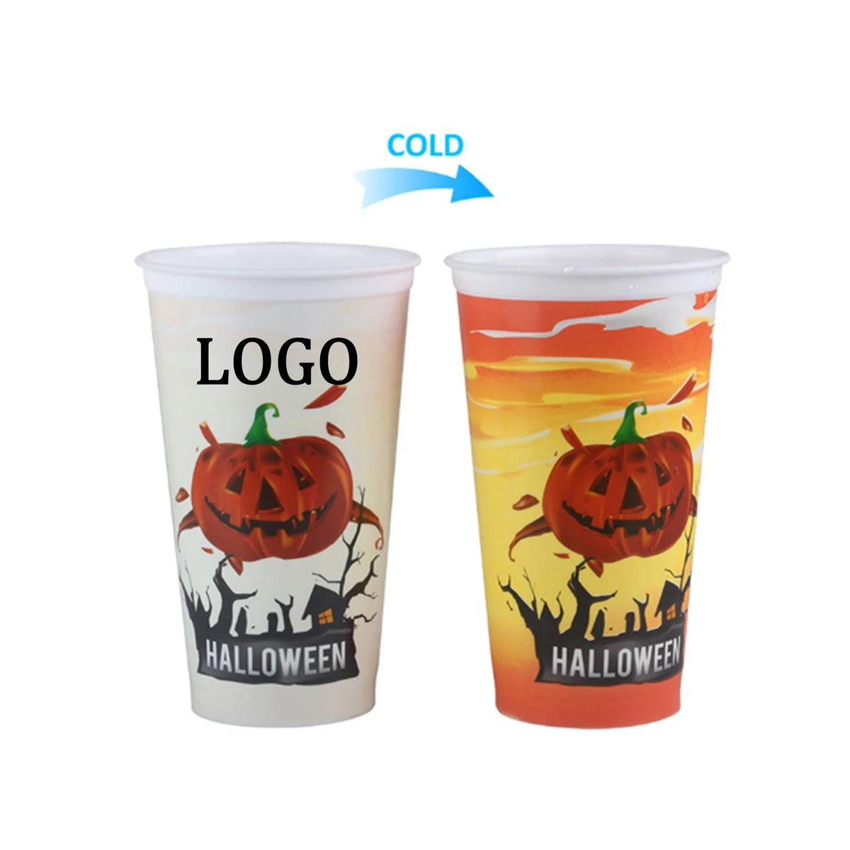 17oz. Plastic Cold Color Changing Cup With Lid 1