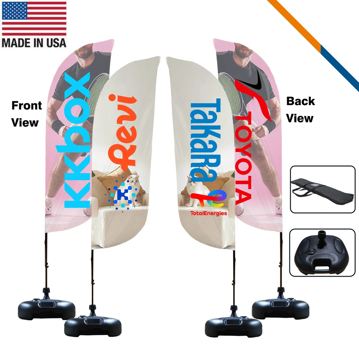 9' Eloni Double-Sided Feather Flag 1