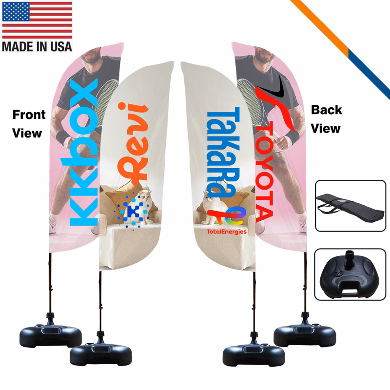 9' Eloni Double-Sided Feather Flag