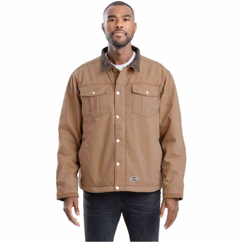 Men's Tall Vintage Washed Sherpa-Lined Work Jacket - J58T