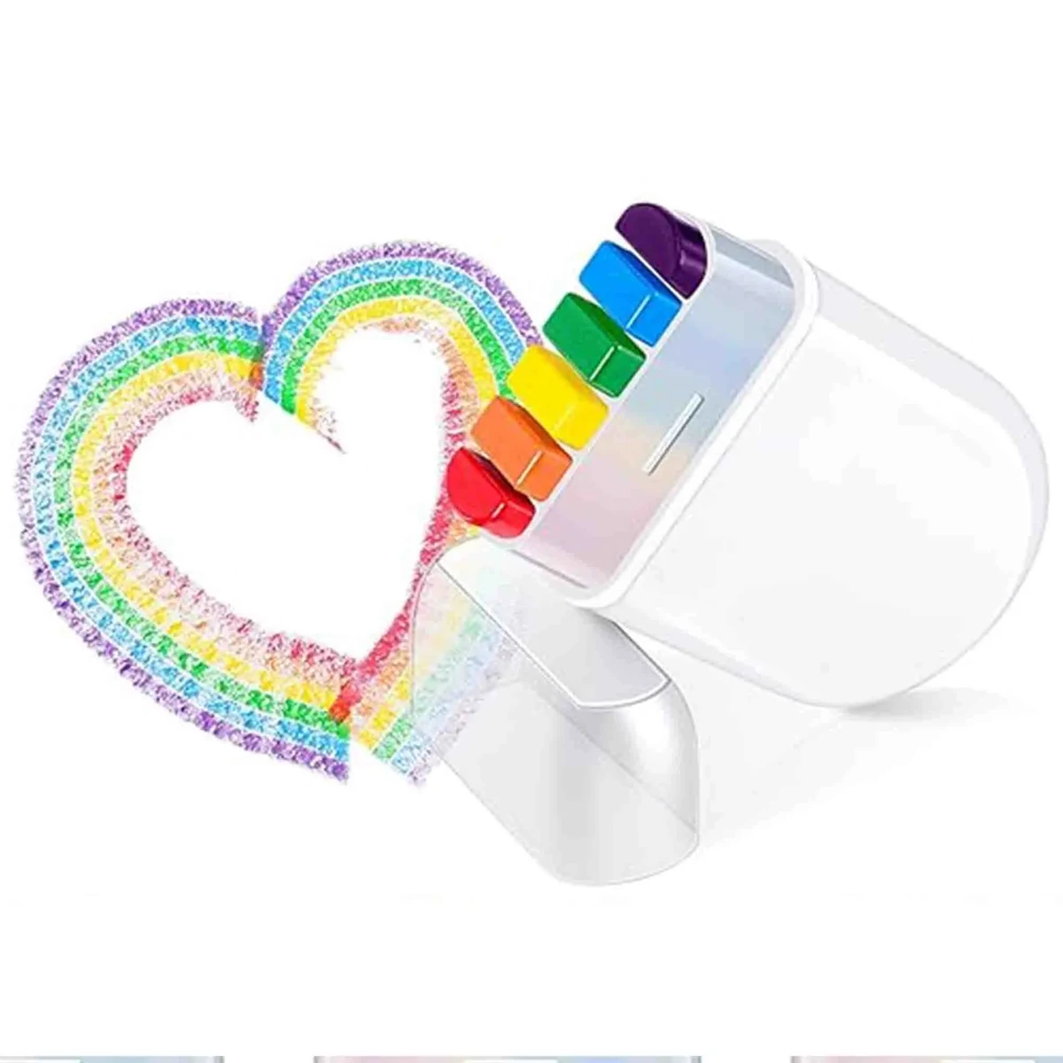 Vibrant Rainbow Fan Brush for Face and Body Painting 1