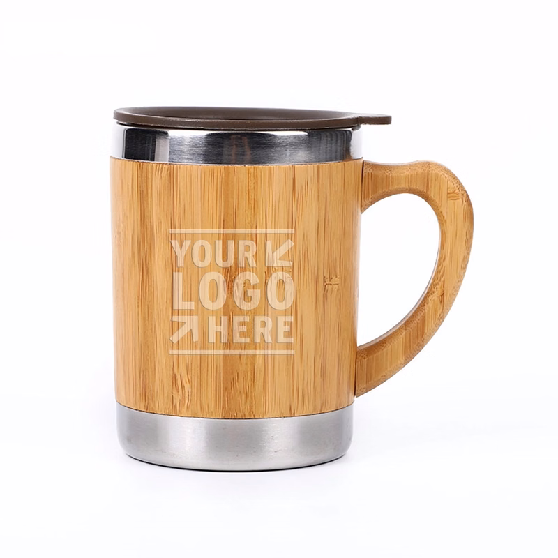 12Oz Stainless Steel With Wood Vacuum Insulated Mug