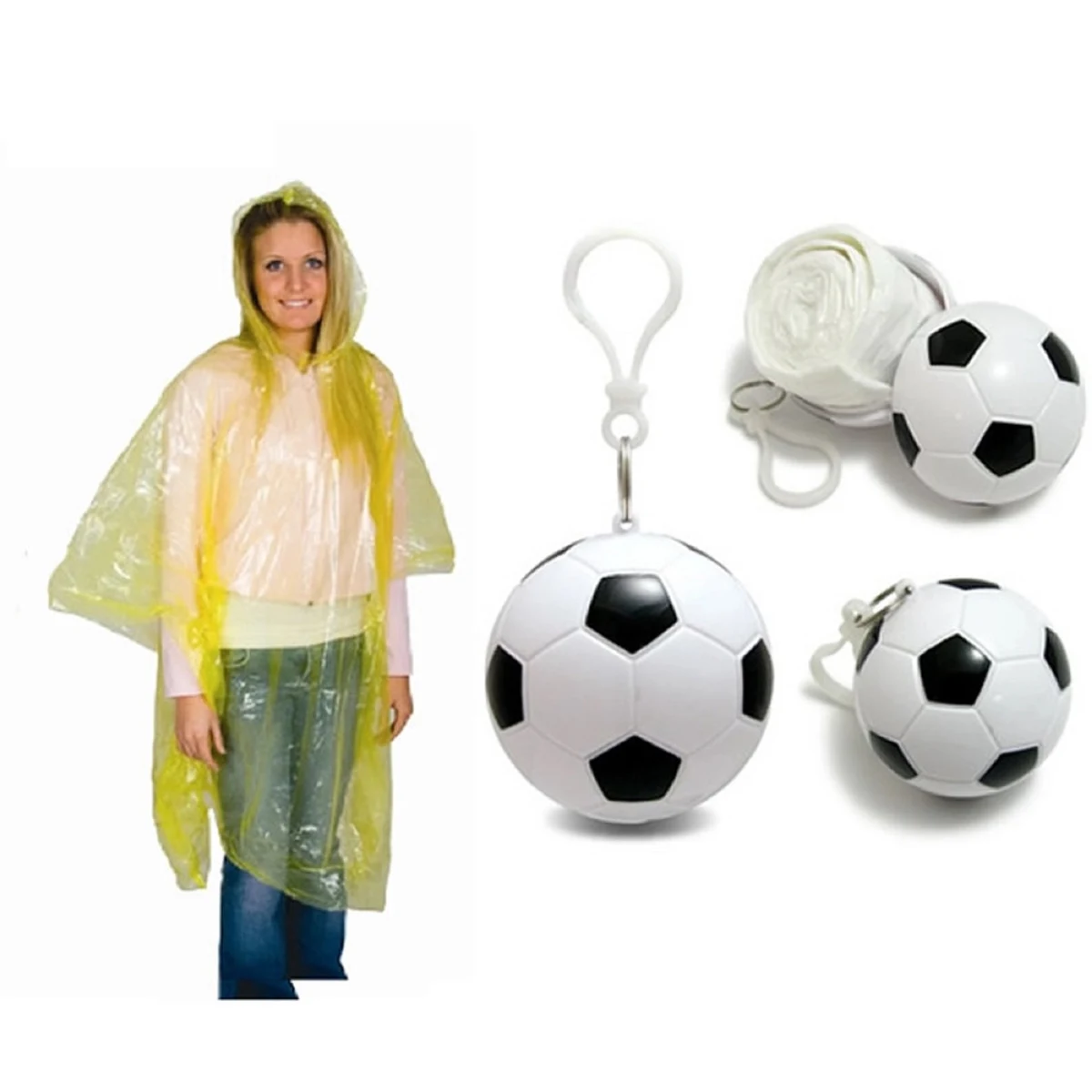 Sports Raincoat Ball Keychain 1